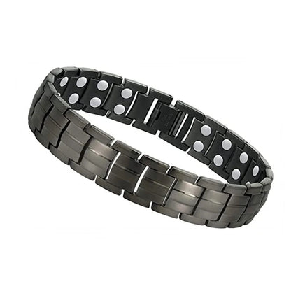 New Stainless Steel Black Germanium Magnetic Chain Link Bracelet for Women Men Health Care Energy Jewelry Snoring Bracelet