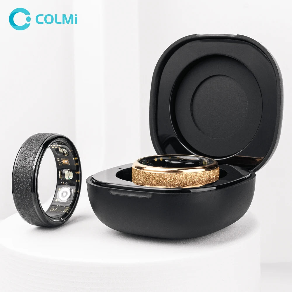 2024 COLMI R10 Smart Ring For Men Women, With Charging Case 39 Days Battery Life, Health and Sleep Monitor, 5ATM Waterproof