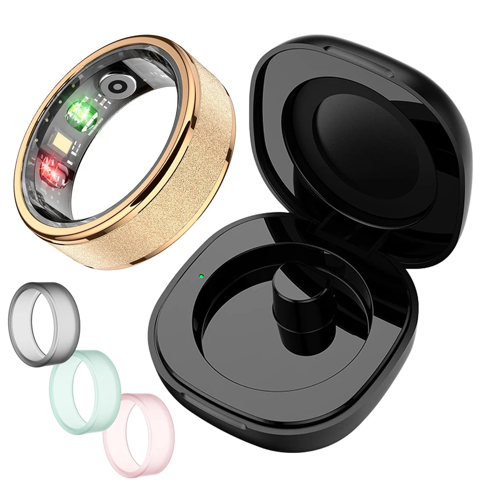 2024 COLMI R10 Smart Ring For Men Women, With Charging Case 39 Days Battery Life, Health and Sleep Monitor, 5ATM Waterproof